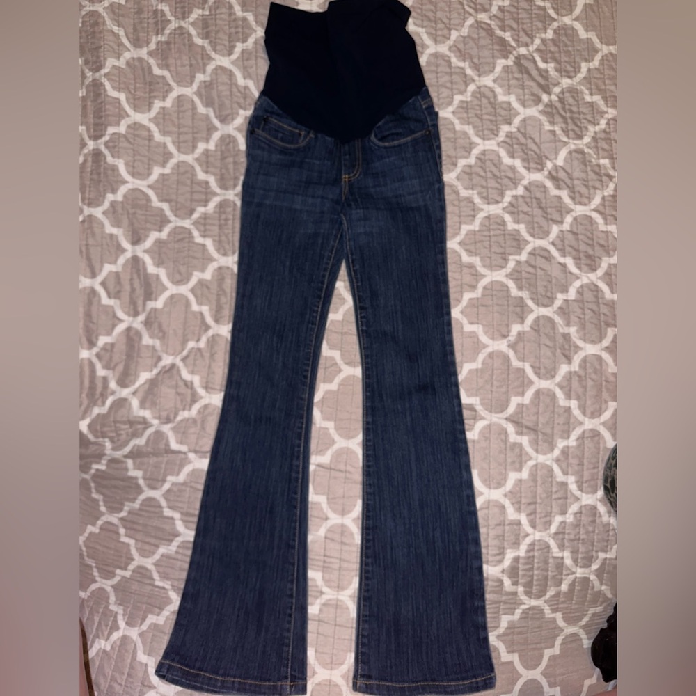 Motherhood Maternity Dark Blue Flare Jeans